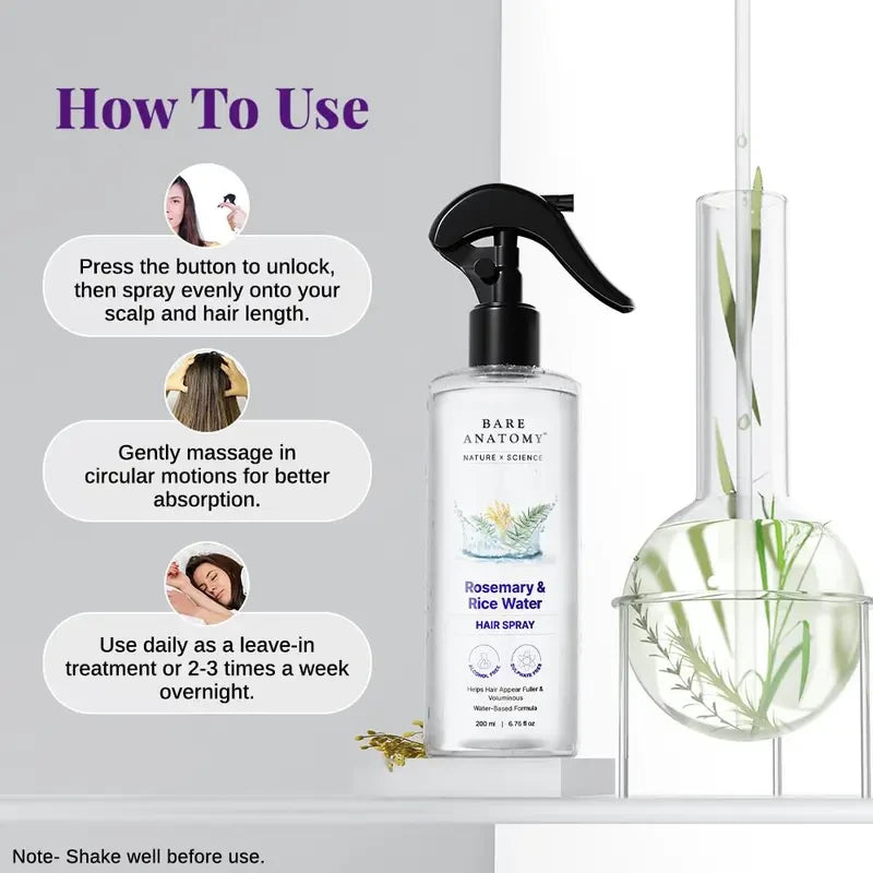 Rosemary and Rice Water Hair Mist