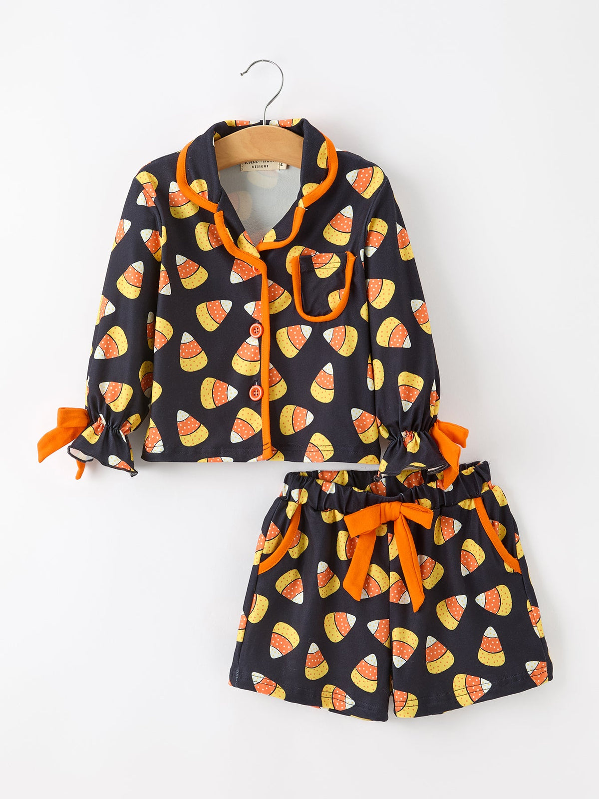 🎃 Candy Corn Mommy & Me Matching Halloween Pajama Set