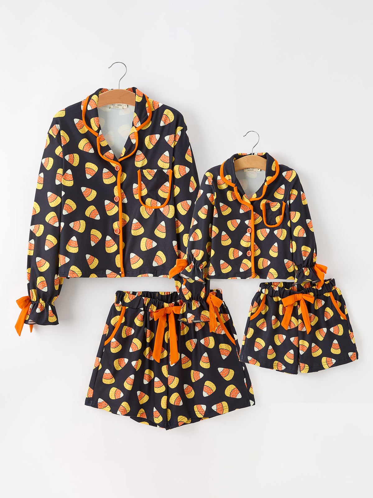 🎃 Candy Corn Mommy & Me Matching Halloween Pajama Set