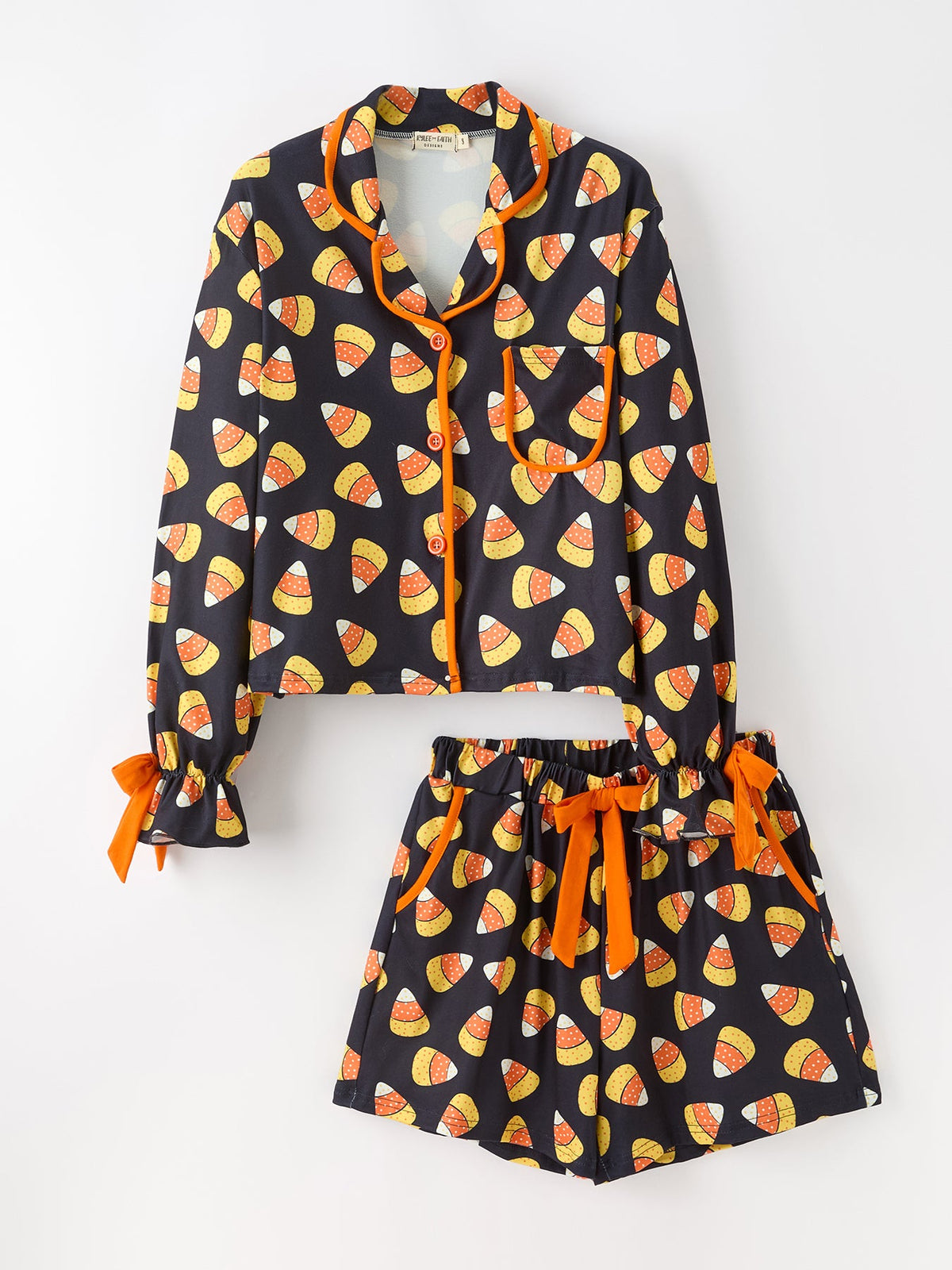 🎃 Candy Corn Mommy & Me Matching Halloween Pajama Set